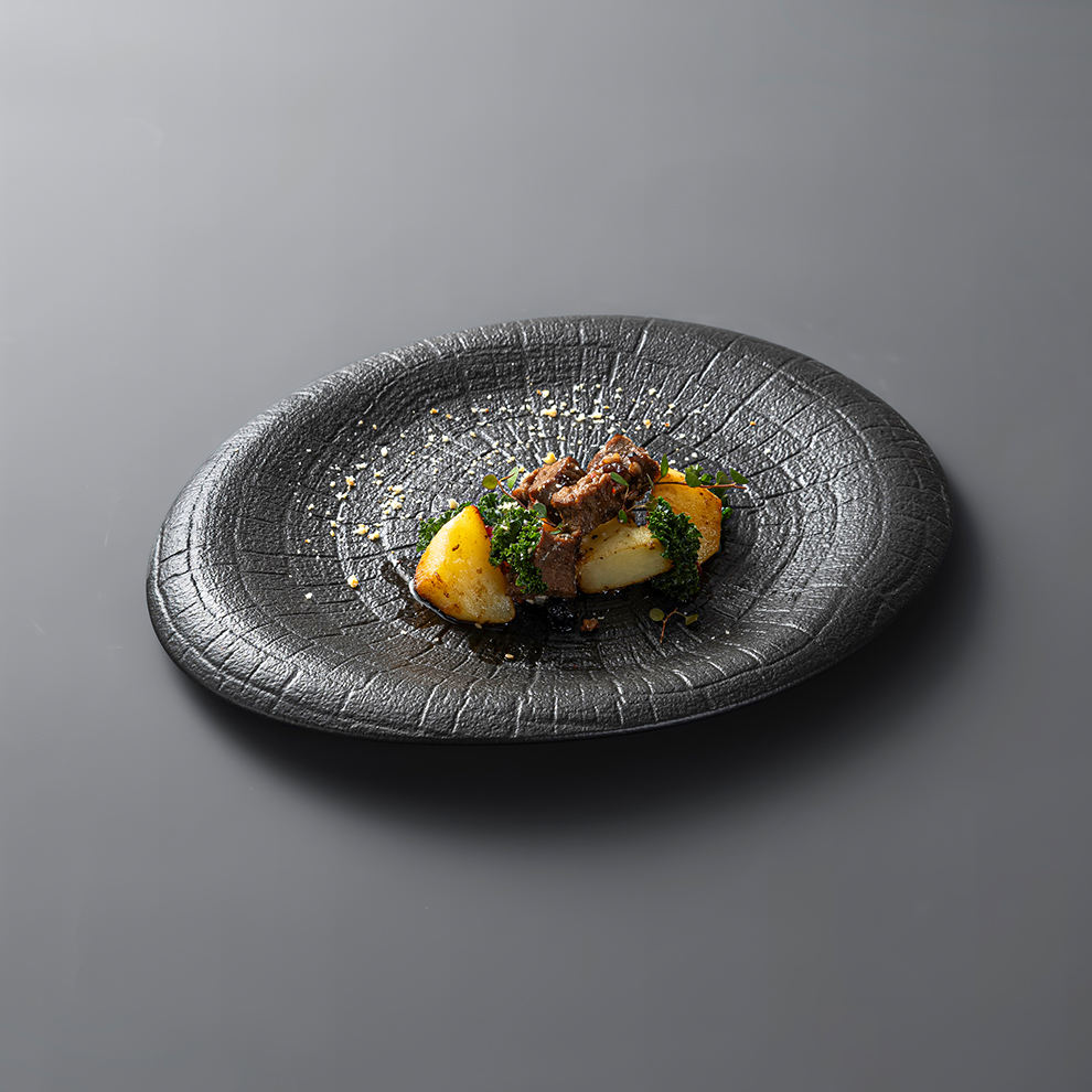 Stone Grey Pasta Plate